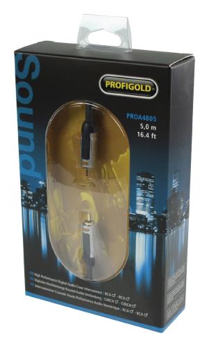 Profigold PROA4805 Digitale audiokabel RCA male - male 5,00 m zwart