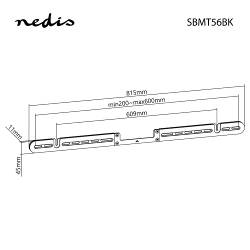 Nedis SBMT56BK Soundbar-Beugel | Sonos® Arc™ | Wand | 10 kg | Vast