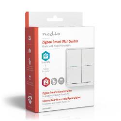 Nedis ZBWS40WT SmartLife Wandschakelaar | Zigbee 3.0 | Muurmontage | Android™ / IOS | Kunststof | Wit