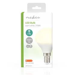 Nedis LBE14G451 LED-Lamp E14 | Kaars | 2.8 W | 250 lm | 2700 K | Warm Wit | Frosted | 1 Stuks