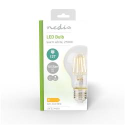 Nedis LBFE27A603 LED-Filamentlamp E27 | A60 | 8 W | 105 lm | 2700 K | Warm Wit | Aantal lampen in verpakking: 1 Stuks