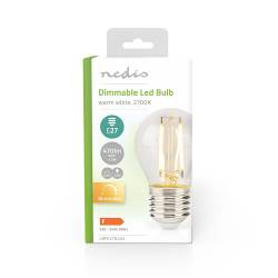 Nedis LBFE27G452 LED-Filamentlamp E27 | G45 | 4.5 W | 470 lm | 2700 K | Warm Wit | Aantal lampen in verpakking: 1 Stuks