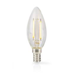 Nedis LBFE14C351 LED-Filamentlamp E14 | Kaars | 2 W | 250 lm | 2700 K | Warm Wit | Aantal lampen in verpakking: 1 Stu...