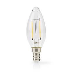 Nedis LBFE14C351P3 LED-Filamentlamp E14 | Kaars | 2 W | 250 lm | 2700 K | Warm Wit | Aantal lampen in verpakking: 3 S...