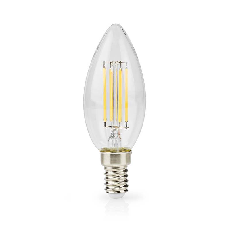Nedis LBFE14C352 LED-Filamentlamp E14 | Kaars | 4.5 W | 470 lm | 2700 K | Warm Wit | Aantal lampen in verpakking: 1 S...
