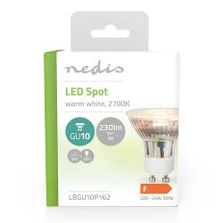 Nedis LBGU10P162 LED-Lamp GU10 | Spot | 3 W | 230 lm | 2700 K | Warm Wit | Aantal lampen in verpakking: 1 Stuks
