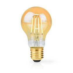 Nedis LBDE27A60GD LED-Filamentlamp E27 | A60 | 4.9 W | 470 lm | 2100 K | Extra Warm Wit | Aantal lampen in verpakking...