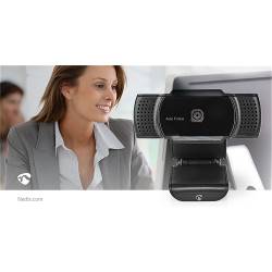 Nedis WCAM110BK Webcam | 2K@30fps | Automatische Scherpstelling | Ingebouwde Microfoon | Zwart