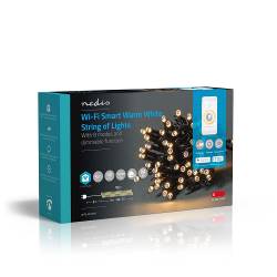Nedis WIFILX01W50 SmartLife Decoratieve LED | Wi-Fi | Warm Wit | 50 LED's | 5.00 m | Android™ / IOS