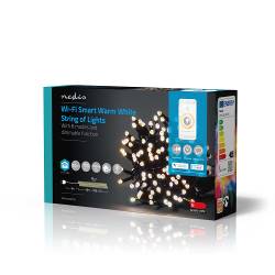 Nedis WIFILX01W100 SmartLife Decoratieve LED | Wi-Fi | Warm Wit | 100 LED's | 10.0 m | Android™ / IOS