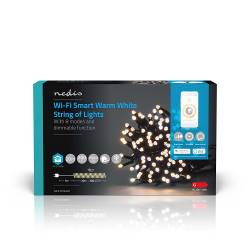 Nedis WIFILX01W200 SmartLife Decoratieve LED | Wi-Fi | Warm Wit | 200 LED's | 20.0 m | Android™ / IOS