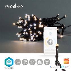 Nedis WIFILX02W50 SmartLife Decoratieve LED | Wi-Fi | Warm tot koel wit | 50 LED's | 5.00 m | Android™ / IOS