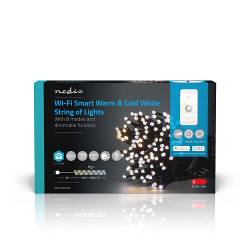 Nedis WIFILX02W100 SmartLife Decoratieve LED | Wi-Fi | Warm tot koel wit | 100 LED's | 10.0 m | Android™ / IOS