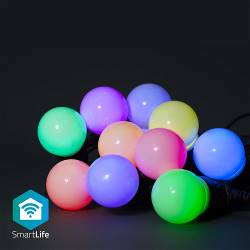Nedis WIFILP03C10 SmartLife Decoratieve LED | Wi-Fi | RGB | 10 LED's | 9.00 m | Android™ / IOS