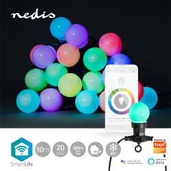 Nedis WIFILP03C20 SmartLife Decoratieve LED | Wi-Fi | RGB | 20 LED's | 10 m | Android™ / IOS