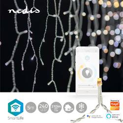 Nedis WIFILXC04W250 SmartLife Decoratieve LED | Wi-Fi | Warm tot koel wit | 240 LED's | 5.00 m | Android™ / IOS
