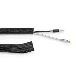 Nedis CMSL0015BK200 Kabelmanagement | Sleeve | 2.00 m | 1 Stuks | Maximale kabeldikte: 15 mm | Nylon | Zwart