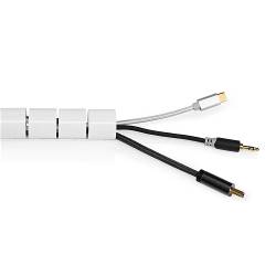 Nedis CMSW2832WT200 Kabelmanagement | Sleeve | 2.00 m | 1 Stuks | Maximale kabeldikte: 32 mm | PE | Wit