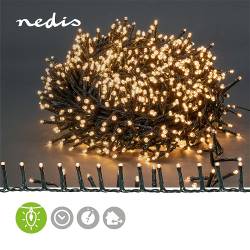 Nedis CLCC1200 Decoratieve Verlichting | Compacte cluster | 1200 LED's | Warm Wit | 24.00 m | Licht effecten: 7 | Bin...
