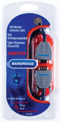 Bandridge BCL1005 VGA-monitor Verlengkabel 5.0 m