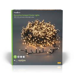 Nedis CLCC1800 Decoratieve Verlichting | Compacte cluster | 1800 LED's | Warm Wit | 36.00 m | Licht effecten: 7 | Bin...