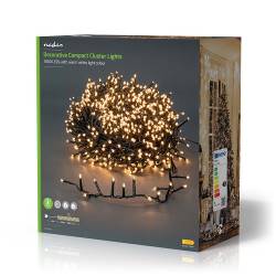 Nedis CLCC1800 Decoratieve Verlichting | Compacte cluster | 1800 LED's | Warm Wit | 36.00 m | Licht effecten: 7 | Bin...