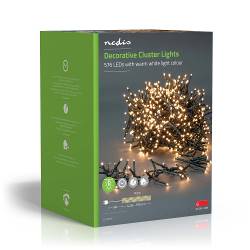 Nedis CLCS576 Decoratieve Verlichting | Cluster | 576 LED's | Warm Wit | 4.20 m | Licht effecten: 7 | Binnen & Buiten...