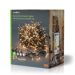 Nedis CLCS768 Decoratieve Verlichting | Cluster | 768 LED's | Warm Wit | 5.60 m | Licht effecten: 7 | Binnen & Buiten...