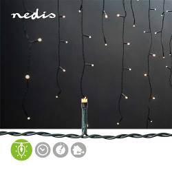 Nedis CLLC180 Decoratieve IJspegel Verlichting | 180 LED's | Warm Wit | 5.90 m | Licht effecten: 7 | Netvoeding
