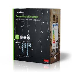 Nedis CLLC180C Decoratieve IJspegel Verlichting | 180 LED's | Koel Wit | 5.90 m | Licht effecten: 7 | Netvoeding
