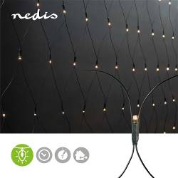 Nedis CLLN320 Decoratieve Net Verlichting | Warm Wit | 320 LED's | 3 x 1.5 m | Licht effecten: 7 | Binnen & Buiten | ...