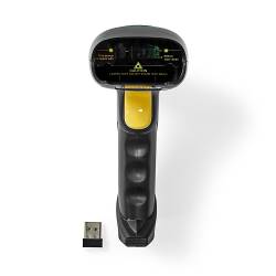 Nedis BSCNW1D100BK Barcodescanner | Laser | Draadloos | 1D Lineair | Batterij Gevoed / USB Gevoed | USB-dongle