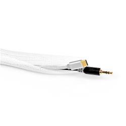 Nedis CMSL0015WT200 Kabelmanagement | Sleeve | 2.00 m | 1 Stuks | Maximale kabeldikte: 15 mm | Nylon | Wit