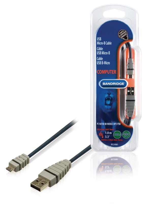 Bandridge BCL4901 USB Micro-B Kabel 1.0 m