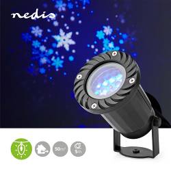 Nedis CLPR1 Decoratieve Verlichting | LED sneeuwvlok projector | Witte en blauwe ijskristallen | Binnen & Buiten