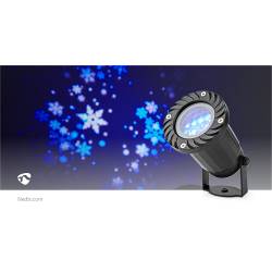 Nedis CLPR1 Decoratieve Verlichting | LED sneeuwvlok projector | Witte en blauwe ijskristallen | Binnen & Buiten