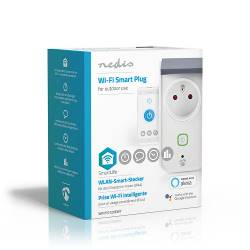 Nedis WIFIPO120EWT SmartLife Smart Stekker | Wi-Fi | IP44 | Energiemeter | 3680 W | France / Type-E (CEE 7/6) | -30 -...