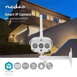 Nedis WIFICO030GWT SmartLife Camera voor Buiten | Wi-Fi | Full HD 1080p | IP67 | Cloud Opslag (optioneel) / microSD (...