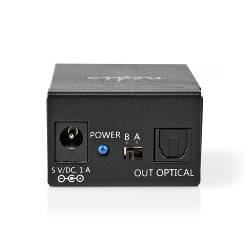 Nedis ASWI2512BK Digitale Audio-Switch | 2-wegs | Input: DC Power / 2x TosLink | Output: TosLink Female | Manueel / S...