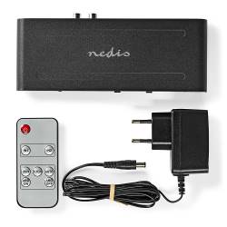 Nedis VEXT3480AT HDMI™-Extractor | HDMI™ Input | TosLink Female / 2x HDMI™ Output / 2x RCA / 3.5 mm | Maximale resolu...