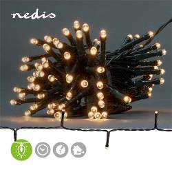 Nedis CLBO96 Decoratieve Verlichting | Koord | 96 LED's | Warm Wit | 7.20 m | Licht effecten: 7 | Batterij Gevoed