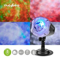 Nedis CLPR3 Decoratieve Verlichting | LED- en laserprojector | Kleurrijke LED en groene laser | Binnen & Buiten | Afs...