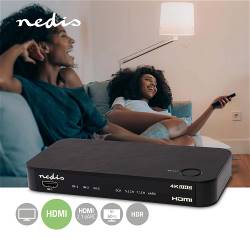 Nedis ACON3455AT Digitale Audioconverter | 2-wegs | Input: DC Power / 3x HDMI™ Input | Output: 1x 3,5 mm / 1x TosLink...