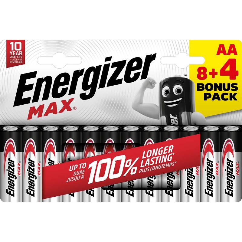 Energizer EN-MAXAA84 Alkaline-Batterij AA | 1.5 V DC | 12-Blister