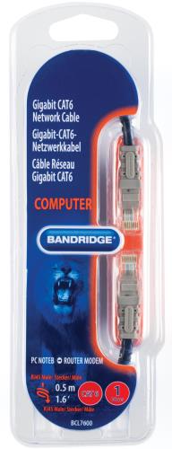 Bandridge BCL7600 Multimedia-Netwerkkabel CAT6 0.5 m