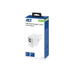 Act 2-poorts usb-lader (4a) - met qualcomm quick charge - 110-240 v - wit (3)