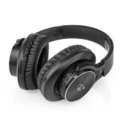 Nedis HPBT1202BK Draadloze Over-ear Koptelefoon | Maximale batterijduur: 7 hrs | Ingebouwde microfoon | Drukbediening...