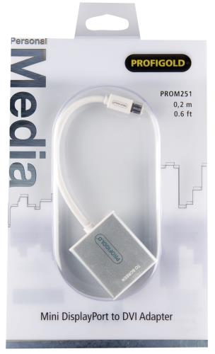 Profigold PROM251 Mini DisplayPort-adapter Mini DisplayPort male - DVI-D female 0,20 m wit