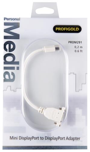 Profigold PROM291 Mini DisplayPort-adapter Mini DisplayPort male - DisplayPort female 0,20 m wit