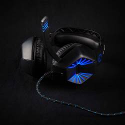 Nedis GHST250BK Gaming Headset | Over-Ear | Stereo | USB Type-A / 2x 3.5 mm | Opvouwbare Microfoon | 2.20 m | LED